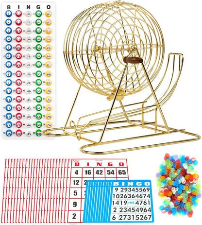 Regal Games Deluxe Bingo Game Set with Cage, Board, Balls, 18 Cards, and Chips