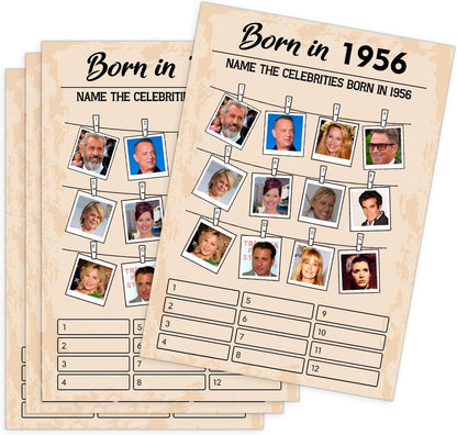 QUPT 40th Birthday Party Games, Movies in 1986 Games, Birthday Party Supplies for Adults, Fun 1986s Party Game，Pack of 30 Cards