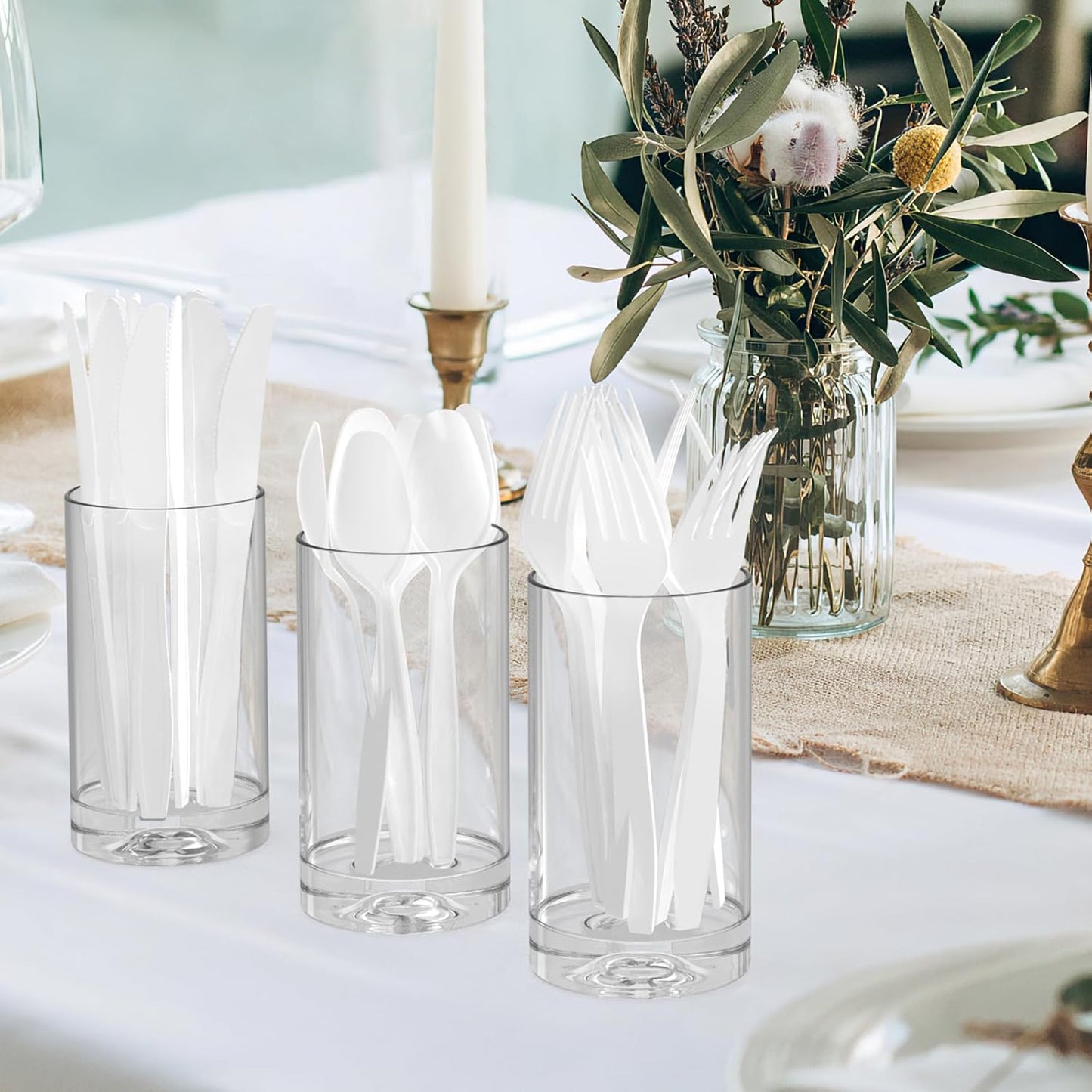 Dealusy 360 Count Extra Heavy Duty Clear Plastic Forks Disposable, BPA-Free, Heat Resistant, Solid and Durable Disposable Forks Bulk, Premium Plastic Forks heavy duty for Party Supply