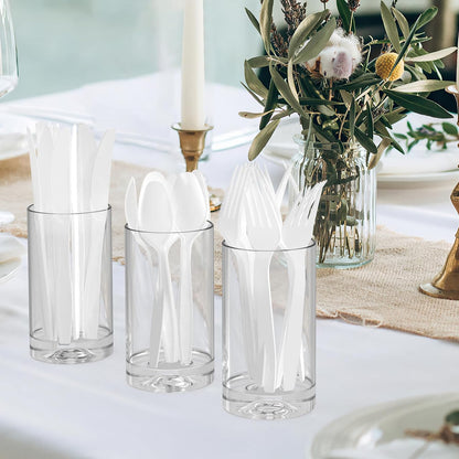 Dealusy 360 Count Extra Heavy Duty Clear Plastic Forks Disposable, BPA-Free, Heat Resistant, Solid and Durable Disposable Forks Bulk, Premium Plastic Forks heavy duty for Party Supply