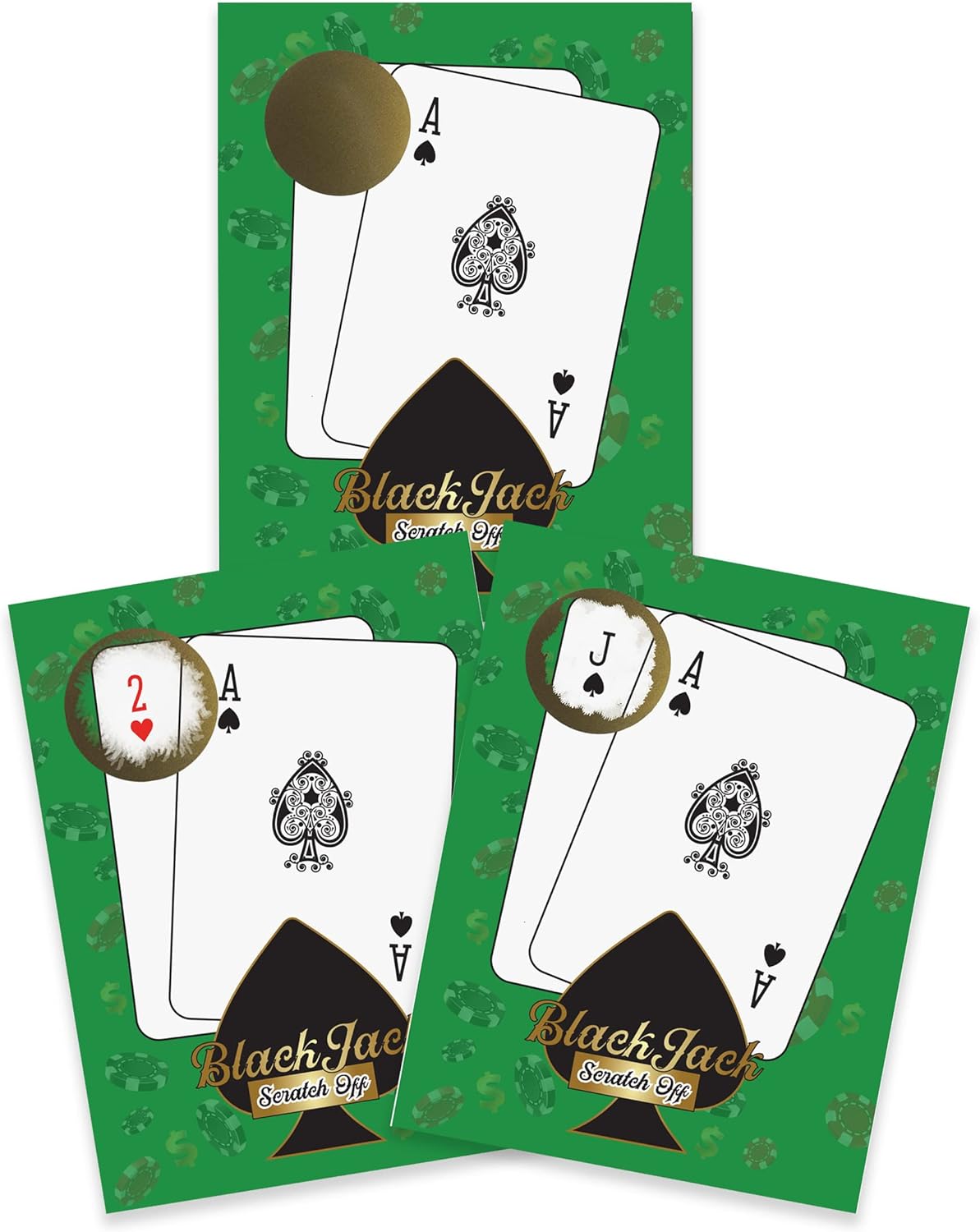 My Scratch Offs Casino Night Party Game - 26 Cards (24 Non-Bingo, 2 Bingo)