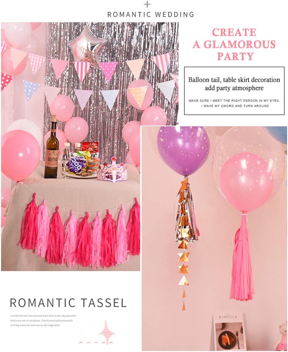 9.8in Blue Tissue Paper Tassel DIY Hanging paper decorations Party Garland Decor for Party Decorations Wedding,Festival,Baby Shower Decoration 20PCS25cm