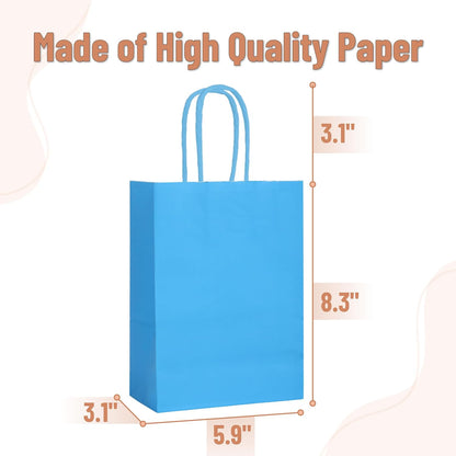 Mr. Pen- Paper Gift Bags with Handles, 32 Pack, 8.3" x 5.9" x 3.1", Pastel Paper Bags with Handles Bulk, Ideal for Gifts, Weddings, Baby Showers, Birthdays, Shopping, Retail Merchandise, Party Favor