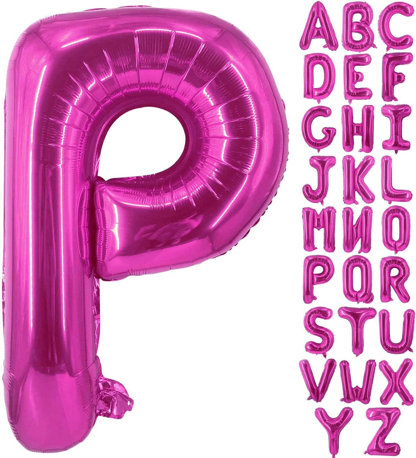 Lovoir 40 Inch Large Hot Pink Letter A Balloons Big Size Jumbo Mylar Foil Helium Balloon for Birthday Party Celebration Decorations Alphabet Hot Pink A