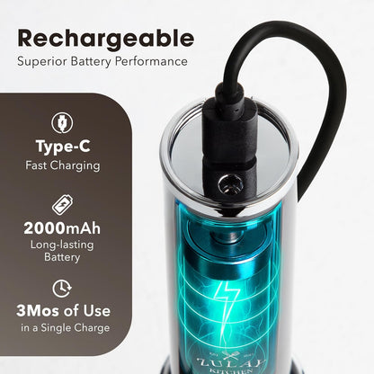 Zulay Kitchen Powerful Milk Frother Wand With Duracell Batteries - Ultra Fast Handheld Drink Mixer - Electric Whisk Foam Maker for Coffee, Lattes, Cappuccino & Matcha - Z1 Motor - Black - Colors C