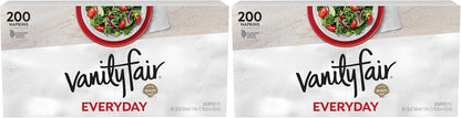 Vanity Fair Everyday Paper Napkins, 200 Count, Disposable Napkins Made Soft And Smooth For Everyday Meals