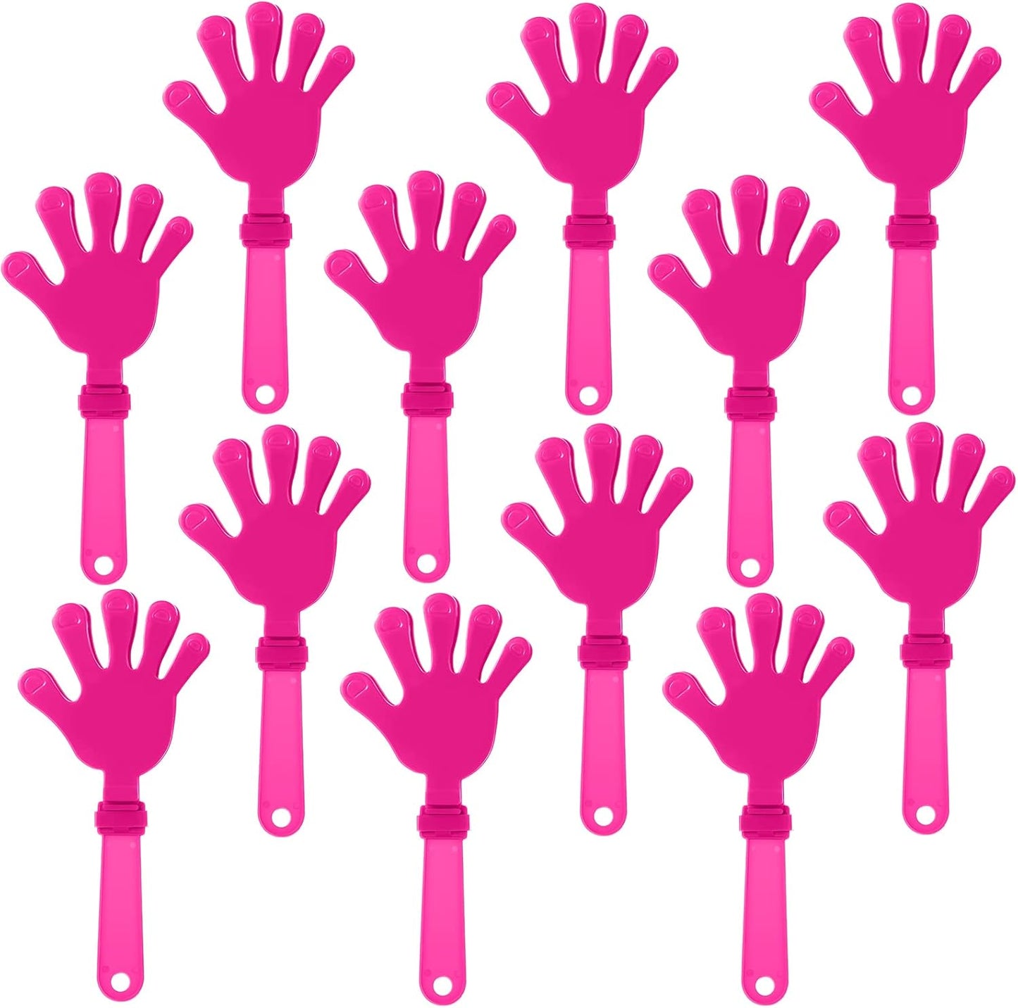 12 Pieces Black Hand Clappers 7.5 Inch Clappers Noisemakers Noise Makers Party Favors Plastic Party Clapper for Sporting Events Cheers Ball Dance Basketball Football Noisemakers（Black）