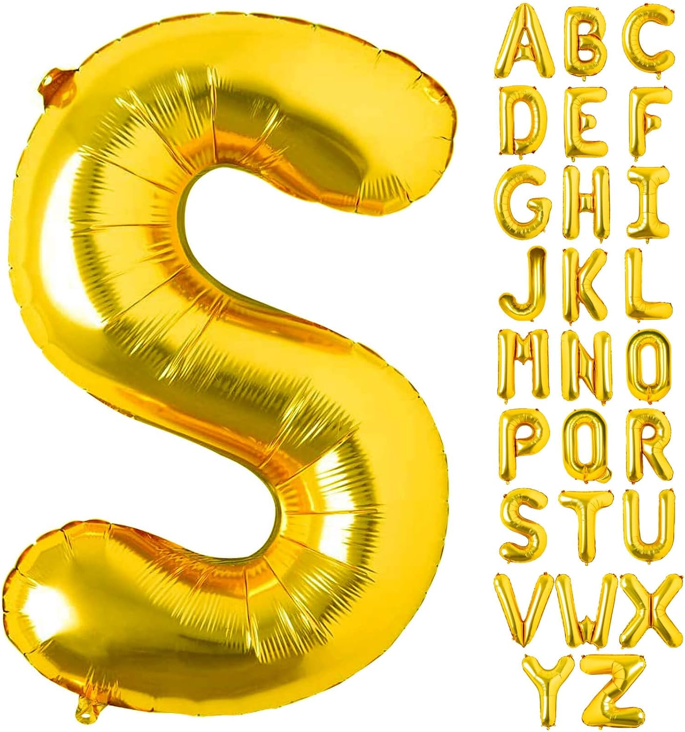 Lovoir 40 Inch Large Gold Letter A Balloons Big Size Jumbo Mylar Foil Helium Balloon for Birthday Party Celebration Decorations Alphabet Gold A