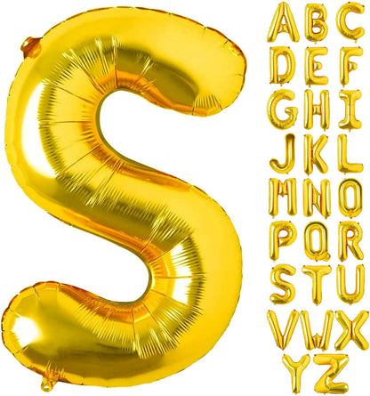 Lovoir 40 Inch Large Gold Letter A Balloons Big Size Jumbo Mylar Foil Helium Balloon for Birthday Party Celebration Decorations Alphabet Gold A