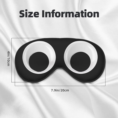 Cute Cartoon Eyes Sleep Mask Adjustable Strap Sleeping Eye Mask Light Blocking Blindfold Eye Sleep Shade Cover Bedtime Blackout Eyeshade for Yoga Nap Travel Shift Party