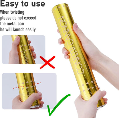 5 Pack Confetti Cannon Biodegradable, 12 Inch Confetti Poppers Graduation, Suitable for Graduation Wedding Birthday Parties and New Year's Eve Celebration