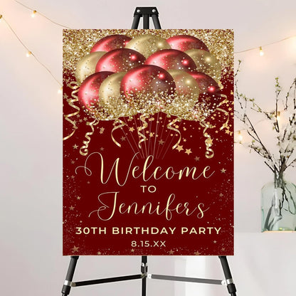 Editable Birthday Welcome Sign, Pink Bow Birthday Party Sign, Custom Birthday Signs, Welcome To Birthday Party, Birthday Party Decor, Welcome To Birthday Celebration Party Sign #12