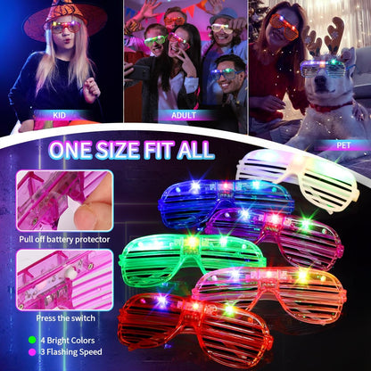 JOJUJB 250PCS Glow in the Dark Party Supplies for Kids Adults,Light Up Party Favors with Light Up Toy Glasses,100 Glow Sticks Bulk Party Pack DIY Glow Necklaces,Bracelets hora loca accessories