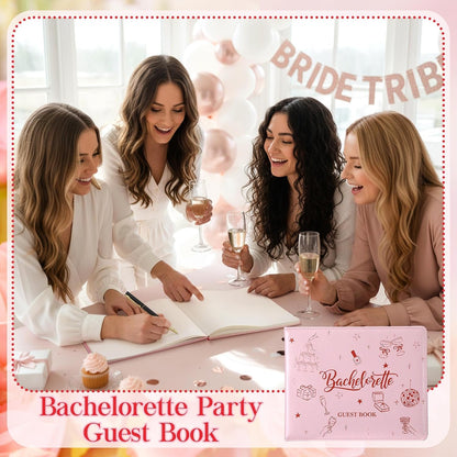 Patelai Bachelorette Party Guest Book with Pen, 8.7 x 7.1 Inches for Bridal Shower Scrapbook Photo Album Signature Memory Keepsake Book Bachelorette Wedding Party Favors, 56 Sheets