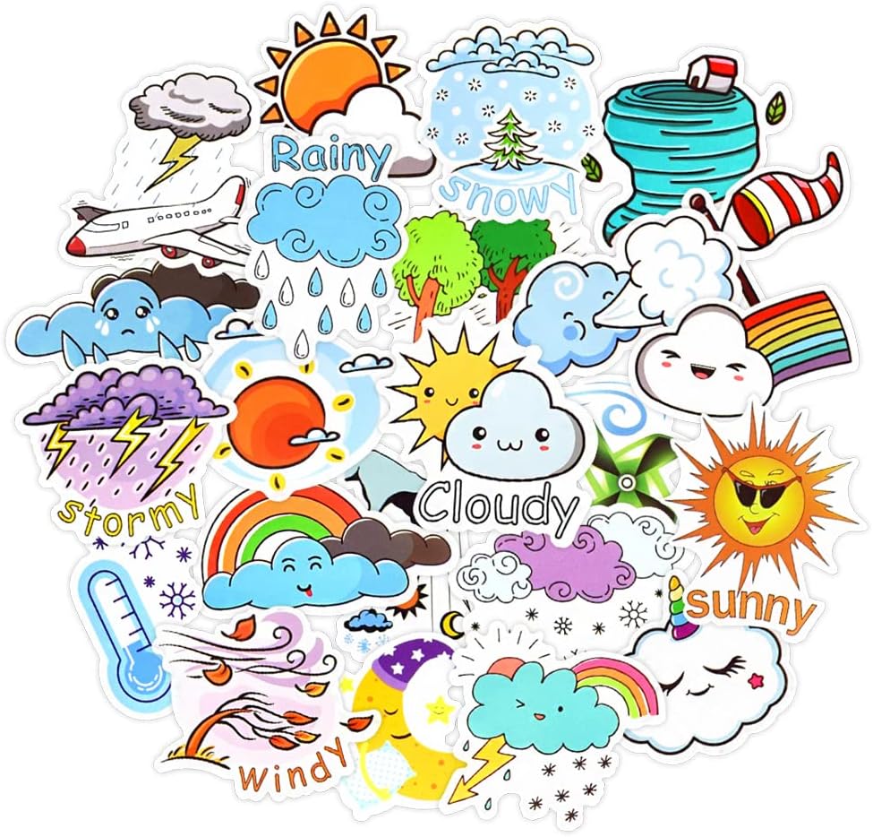 QTL Neon Stickers for Teens & Students Prizes, Waterproof Vinyl Party Favor Stickers, School Rewards, Water Bottle and Laptop, 50PCS - Colors A