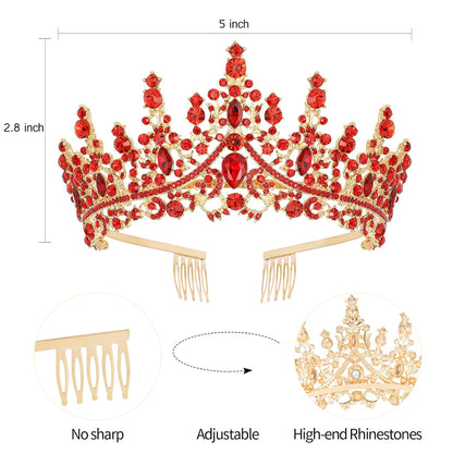 VELSCRUN Purple Crystal Birthday Tiara Crowns for Women Girls It's My Birthday Sash Queen Girls Princess Crown with Combs Happy Birth Party Decorations Mom Sisters Birth Gift Hair Accessories