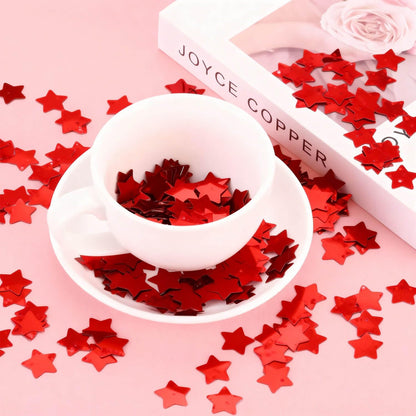 Rainbow Metallic Foil Star Confetti 0.78inch/2cm 8000PCS Table Confetti for Party Birthday Decoration or Filled Balloons