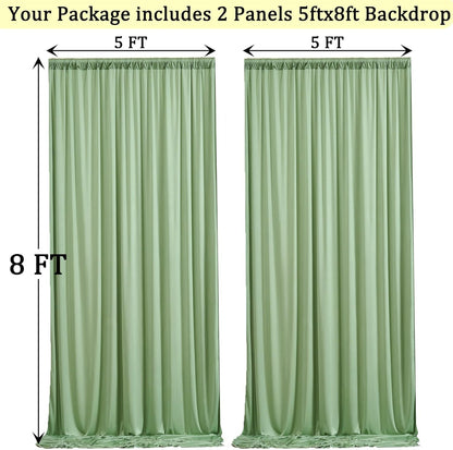10ftx10ft Black Backdrop Curtains for Weddings Parties, Wrinkle Free 2 Panels Silky Polyester Photo Backdrop Drapes Back Drop Cloth Drapery for Birthday Mother'sDay Photography Background