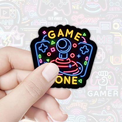 QTL Neon Stickers for Teens & Students Prizes, Waterproof Vinyl Party Favor Stickers, School Rewards, Water Bottle and Laptop, 50PCS - Colors A