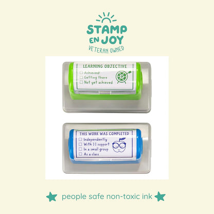 6 Self-Ink Flash Stamp Set, Multicolor Teacher Stamps for Classroom, Stamps for Teachers, Pre-Inked, Refillable Stamps (Celebration Set)