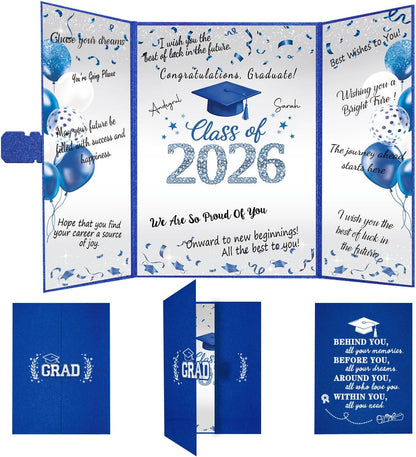 QIYANPAX Graduation Guest Book 2026, Blue and Gold Graduation Decorations Class of 2026, Graduation Signature Book, Congrats Grad Guest Book Alternative, Unique Graduation Gifts