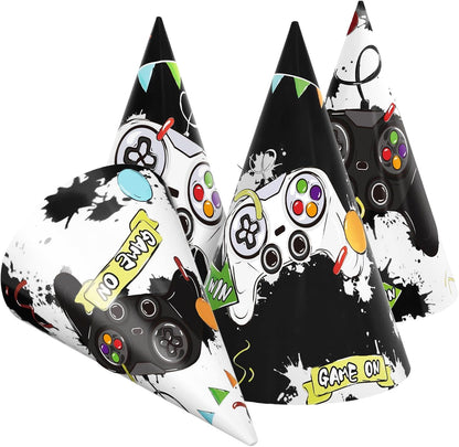 WERNNSAI Birthday Party Hats - 12 Pcs Birthday Party Supplies Cone Hat Headbands Colorful Paper Party Hats for Kids