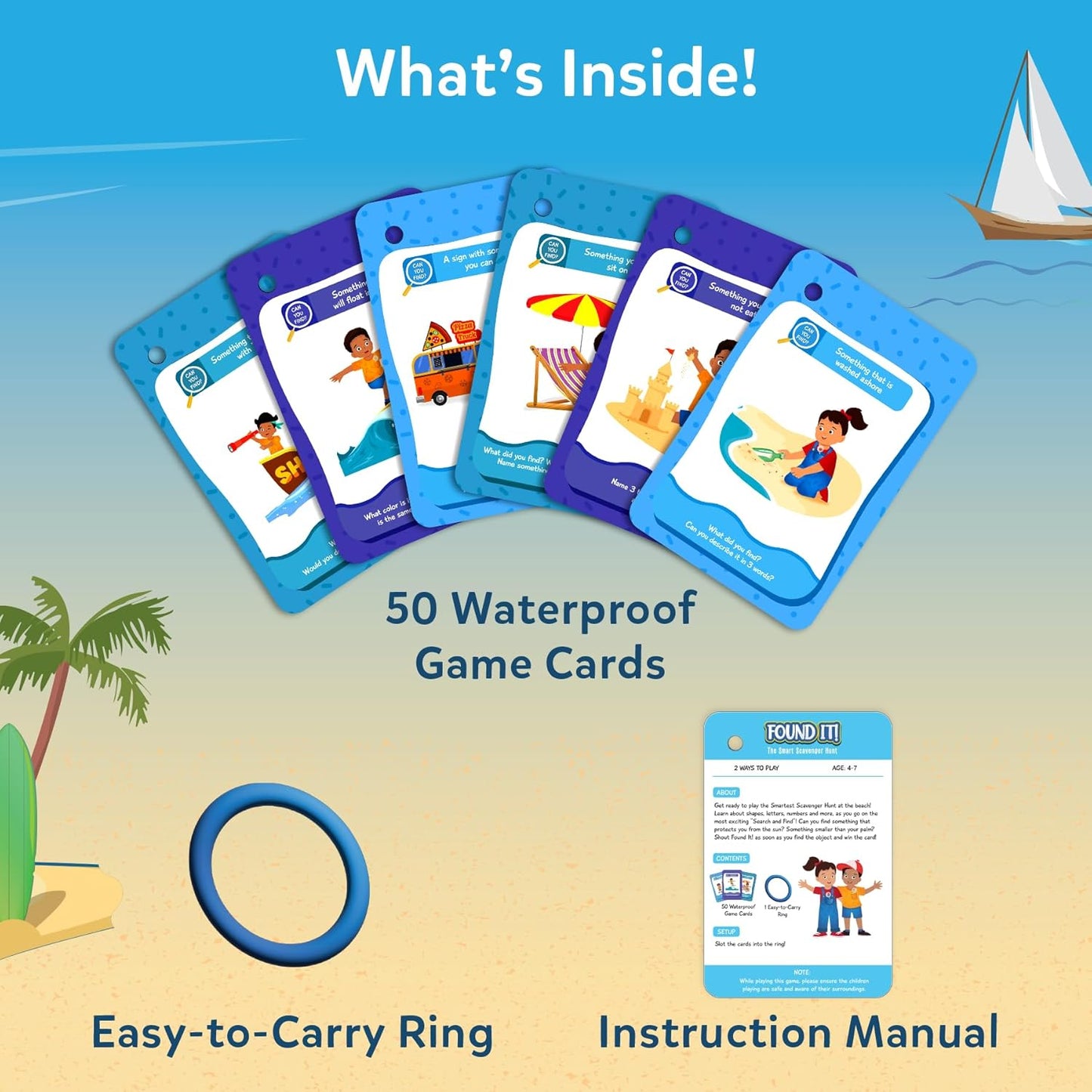 Skillmatics Outdoor Scavenger Hunt Card Game - Found It, Learning Toys, Educational Game Collections, Gifts for Kids, Boys, Girls and Families, for Ages 4, 5, 6, 7, Perfect for Home, School, Playdates