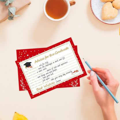 Graduation Advice Cards - 50-Pack Graduate Party Supplies 2026 Advice for the Graduate Decorations Party Favors Table Games Personalized Graduations Cards