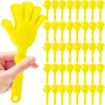 50 Pcs Hand Clappers Noisemakers 7.5 Inch Clappers Noisemakers Plastic Hand Clappers for Birthdays Game Football Sporting Events Cheers Supplies Dance Basketball Football Noisemakers(Black)
