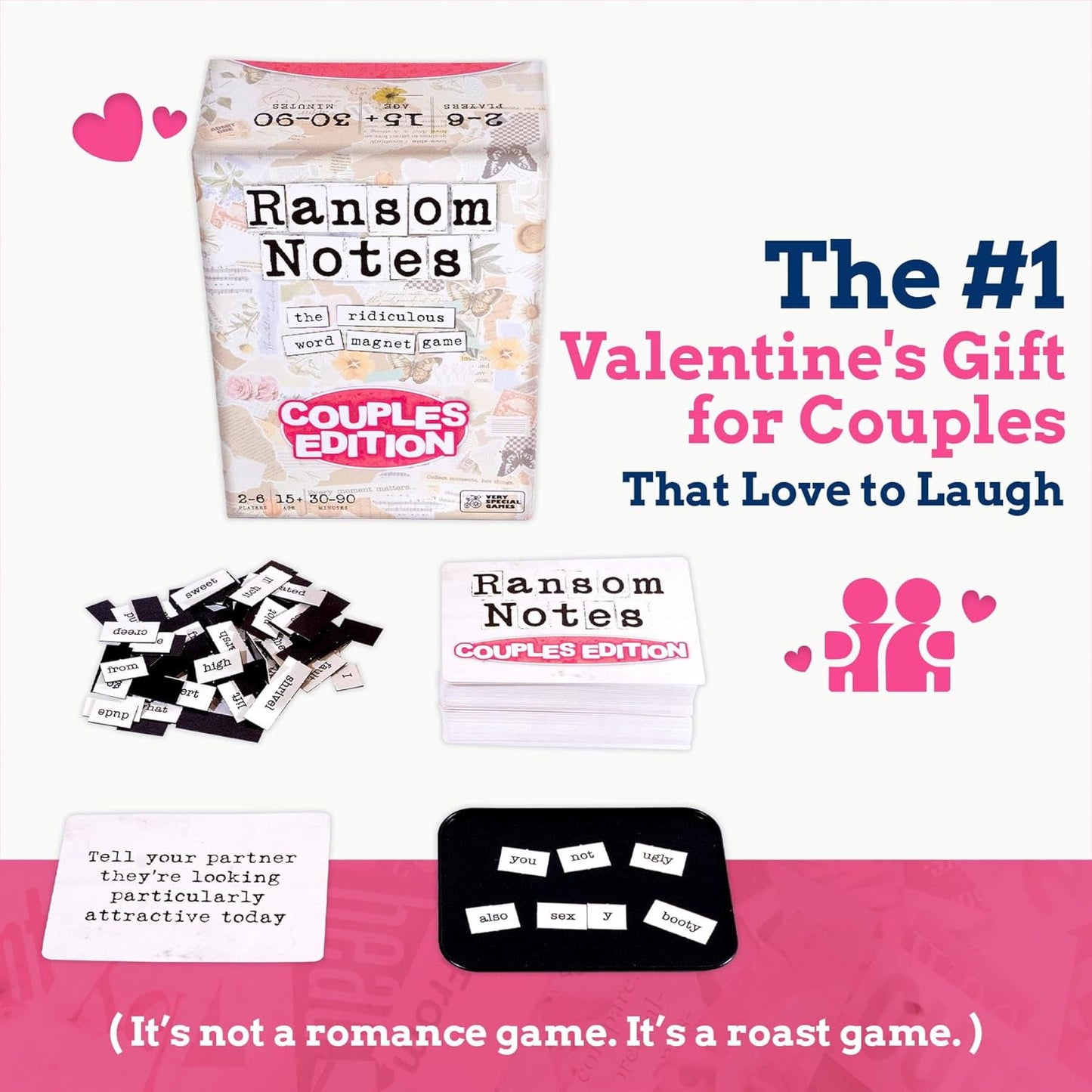 Ransom Notes - The Ridiculous Word Magnet Party Game, 3+ Players