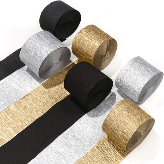 PartyWoo Crepe Paper Streamers 6 Rolls 492ft, Pack of Party Streamers in 6 Pastel Colors for Birthday Decorations, Party Decorations, Wedding Decorations (1.8 Inch x 82 Ft/Roll) - Colors B