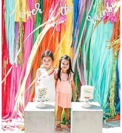 Streamers Paper 433ft Long 1.77in Wide Crepe Paper Streamers, Tassels Paper for Party Decorations Wedding,Festival (Rainbow Streamers 6 Packs)