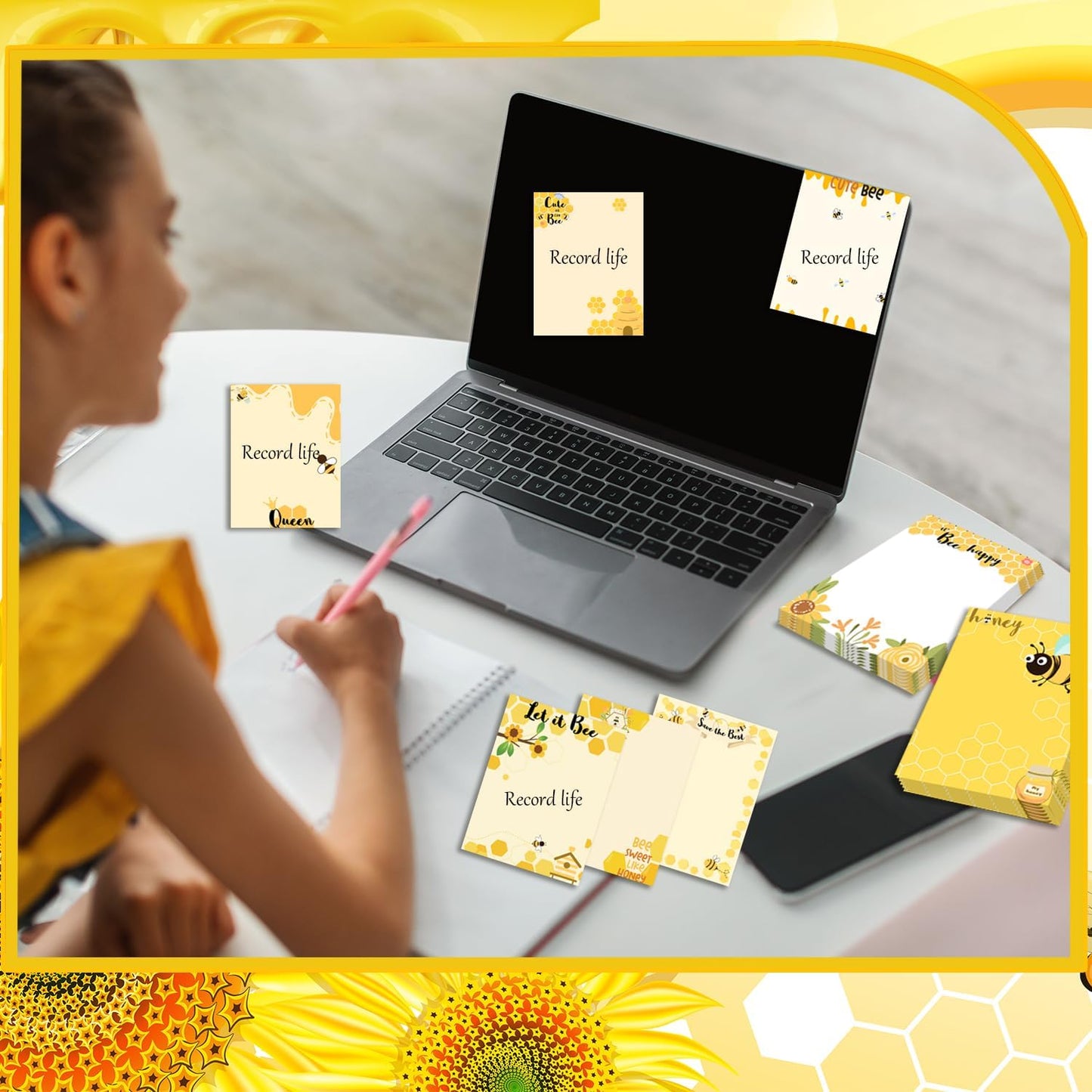 12 Pcs Ice Cream Sticky Notes Summer Popsicle Sticky Notepad Colorful Self-Adhesive Post Notes Cute Mini Memo Pad Removable Note for Office School Classroom Student Ice Cream Party Favors