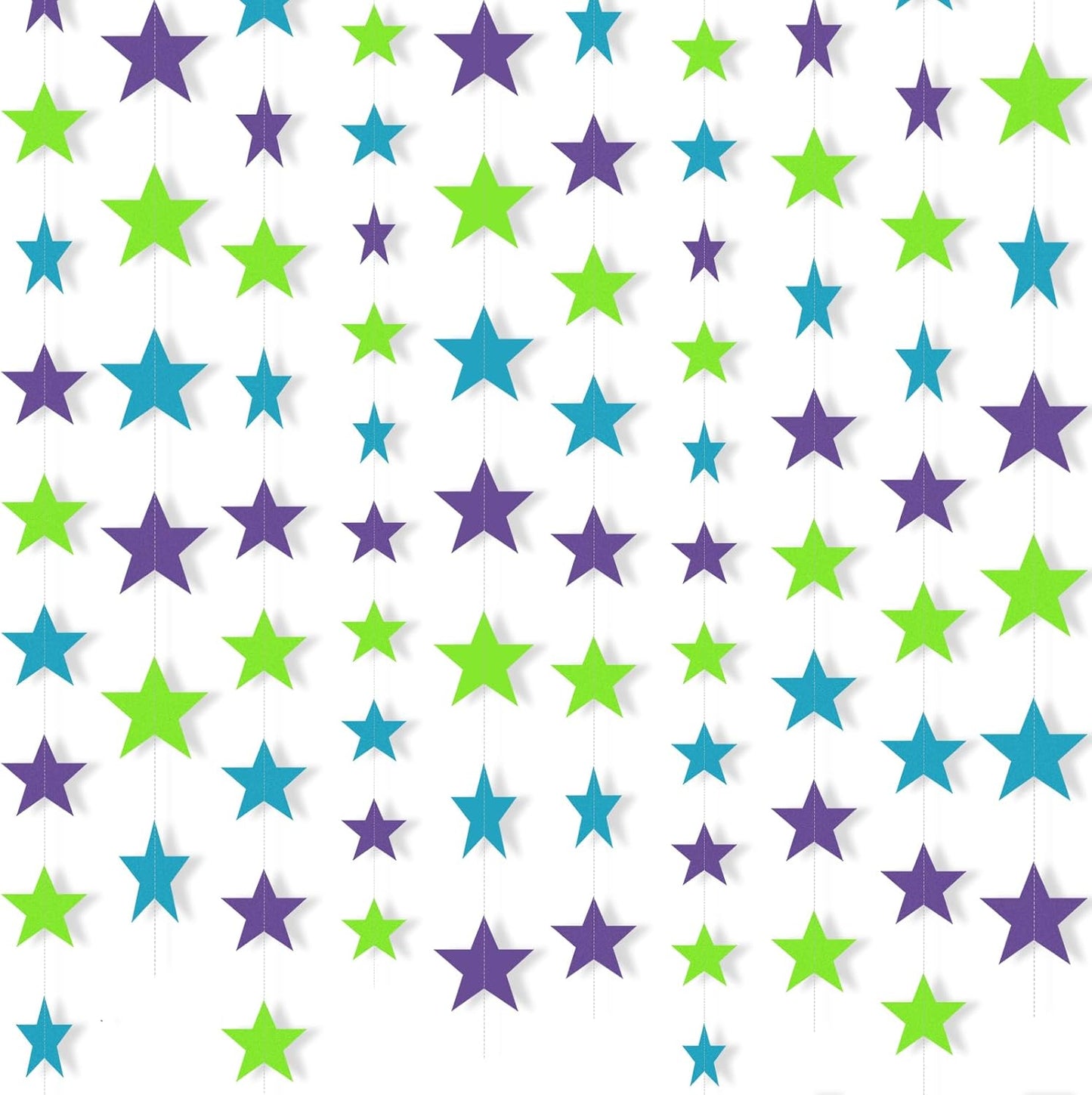 Patelai Glitter Star Garland Banner 2026 Graduation Decor 130 Feet Star Hanging Banner Twinkle Backdrop for Party Birthday Classroom Wedding Supplies(Gold)