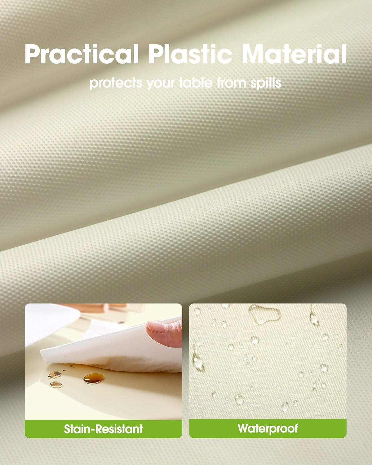 Pureegg Plastic Table Cloth 10 Pack, 54 x 108 Inch Disposable Table Cloths for Party, Picnic and Wedding, Rectangle, White - Colors A