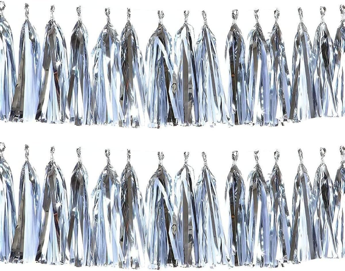 30pcs Paper Tassels Garland Banner Tissue Paper Tassel DIY Hanging Paper Decorations Party Tassel Garland Decor Baby Shower Nursery Wedding Festival Baby Shower Decoration(30, White)