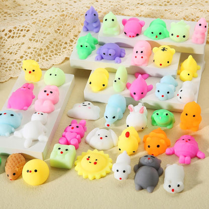 80pcs Mochi Squishy Toys, Mini Kawaii Squishy Fidget Toys Bundles Squishies Party Favors for Kids Gift for Easter Basket Stuffers Egg Fillers Birthday Classroom Prize Pinata Christmas Stocking