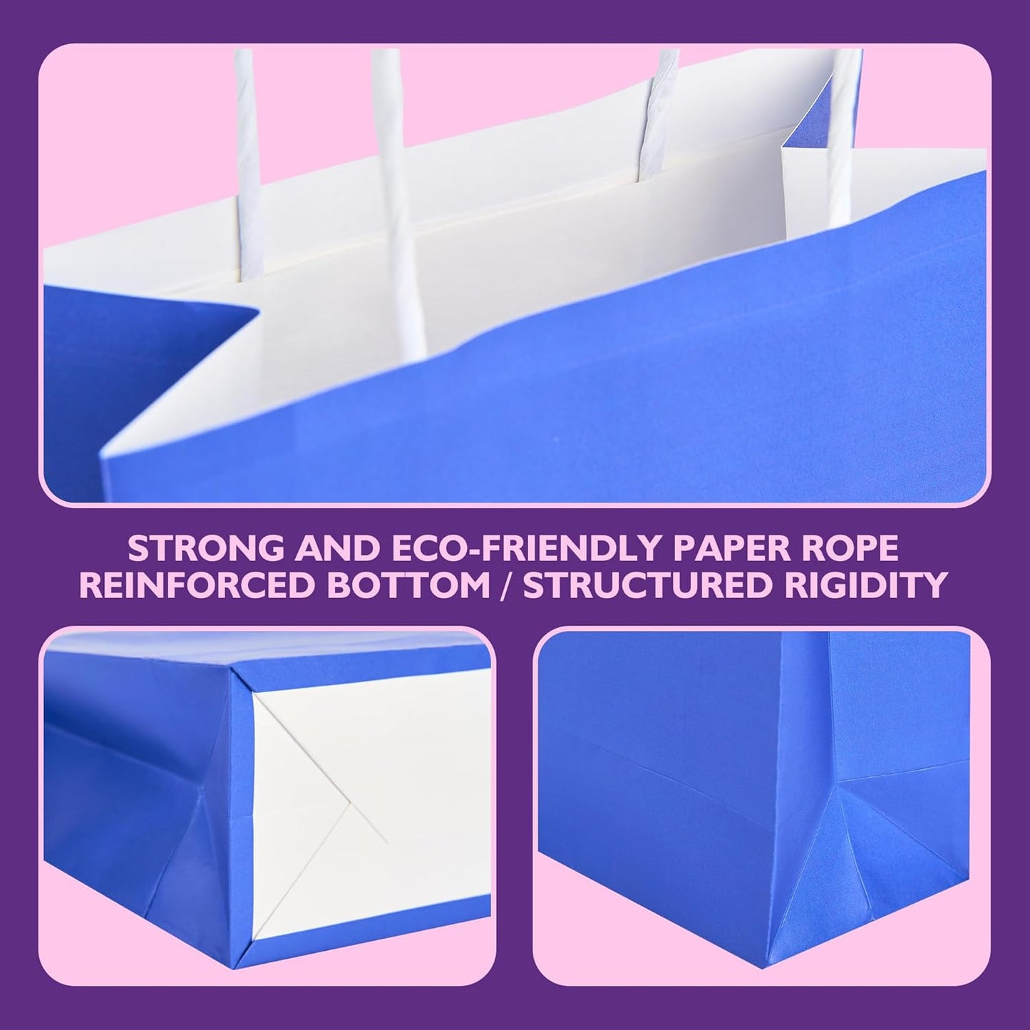 32 Pack Paper Gift Bags with Handles, 5.8"×3.2"×8.25" Party Favor Bags, Gift Bags, Small Gift Bags with Handles, Party Bags, Small Goodie Bags Bulk for Birthday, Crafts, Wedding, Party Supplies (8 Colors)