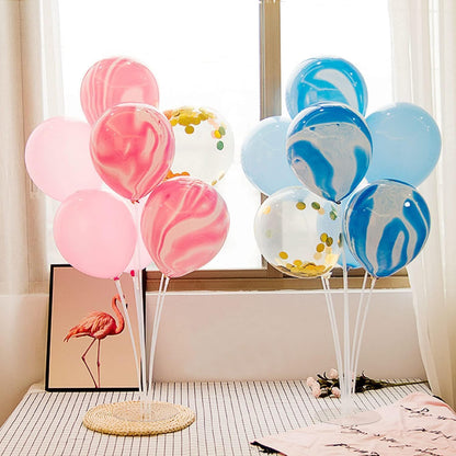 8 Pack Balloon Stand Kits, Fenxyo Balloon Sticks Holder with Base for Table Graduation Birthday, Balloon Sticks Holder for Wedding Birthday Party Decoration