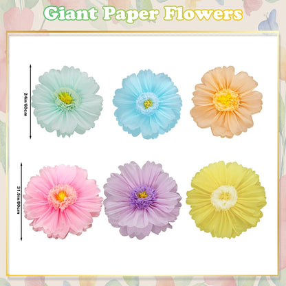 Giegxin 20 Pcs 31.5'', 23.6'', 11.8'', 9.8'' Pink Giant Paper Flower Boho Large Tissue Flower for Wall Pink Pom Pom Floral Decoration for Wall Wedding Bridal Shower Classroom Tea Party Birthday Decor