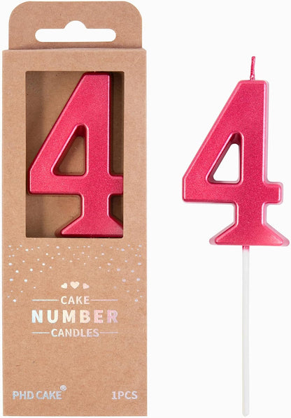 PHD CAKE 2.76 Inch Modern Gold 2 Number Birthday Candles, Gold Number Candles, Cake Number Candles, Party Celebration