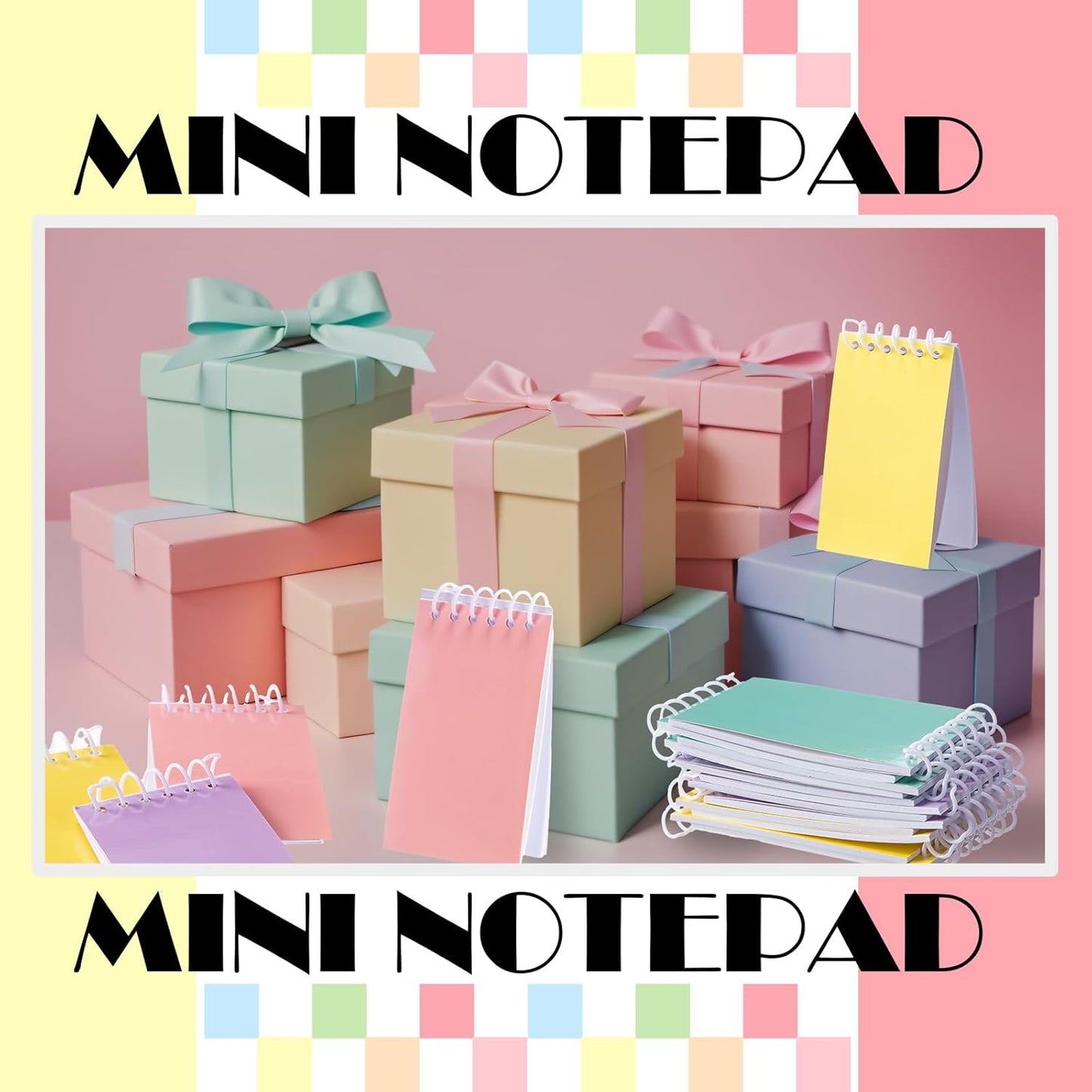 Resurhang 30 Pcs Mini Pastel Notepads Back to School Gift Rainbow Pocket Notebooks Bulk Colorful Notepads for Birthday Party Favors Spring Easter Classroom Office Supplies Paper Pads, 2.4 x 4 Inch