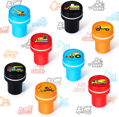 Aoriher 24 Pcs Construction Trucks Stampers Construction Party Favors Truck Party Favors Self Inking Stamps Classroom Rewards Treat Goody Bag Stuffers for Kids Birthday Supplies