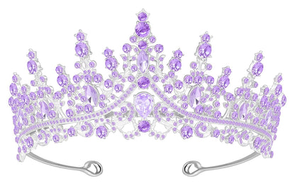 Tiara Crown for Women, Headband Hair Accessories for Birthday Wedding Party Costume Pink