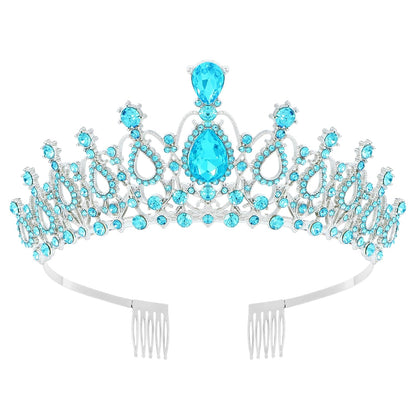 Tiara Crown for Women, Headband Hair Accessories for Birthday Wedding Party Costume Pink
