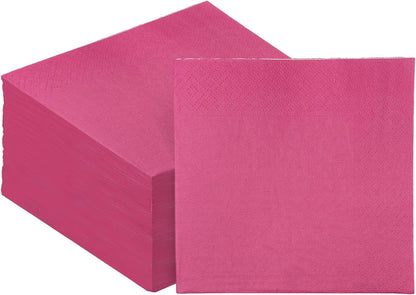 24 colors Cocktail Napkins 5 * 5inch disposable Beverage Napkin paper for Cocktail, Wedding, Dinner，Brithday Party Dessert Wine Paper Napkins（ 120 Count）