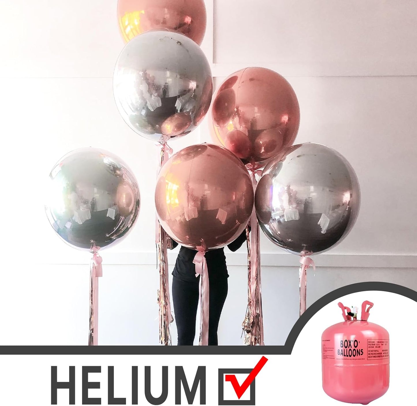 PartyWoo Metallic Gold Foil Balloons 20pcs Different Sizes Pack of 22 15 10 Inch Large Round Foil 4D Inflatable Mirror Ball Mylar Balloons for Graduation Birthday Baby Shower Party Decorations