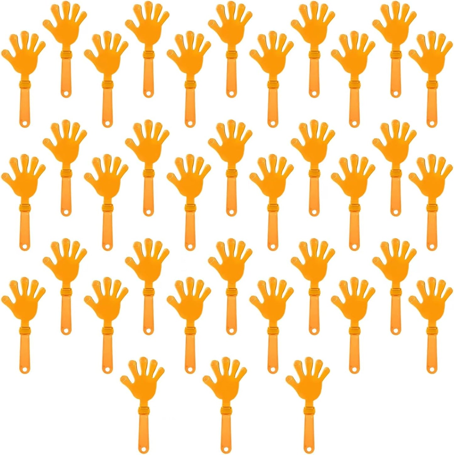 100 Pcs Sunburst Yellow Hand Clappers 7.5 Inch Clappers Noisemakers Noise Makers Party Favors Plastic Clapper for Sporting Events Cheers Ball Dance Basketball Football Noisemakers （Yellow）