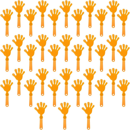 100 Pcs Sunburst Yellow Hand Clappers 7.5 Inch Clappers Noisemakers Noise Makers Party Favors Plastic Clapper for Sporting Events Cheers Ball Dance Basketball Football Noisemakers （Yellow）