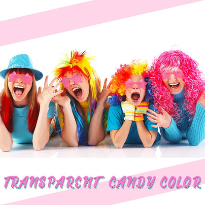LIULIUBTY Star Shaped Sunglasses, Heart Sunglasses for Bachelorette Party, Colorful Party Favors